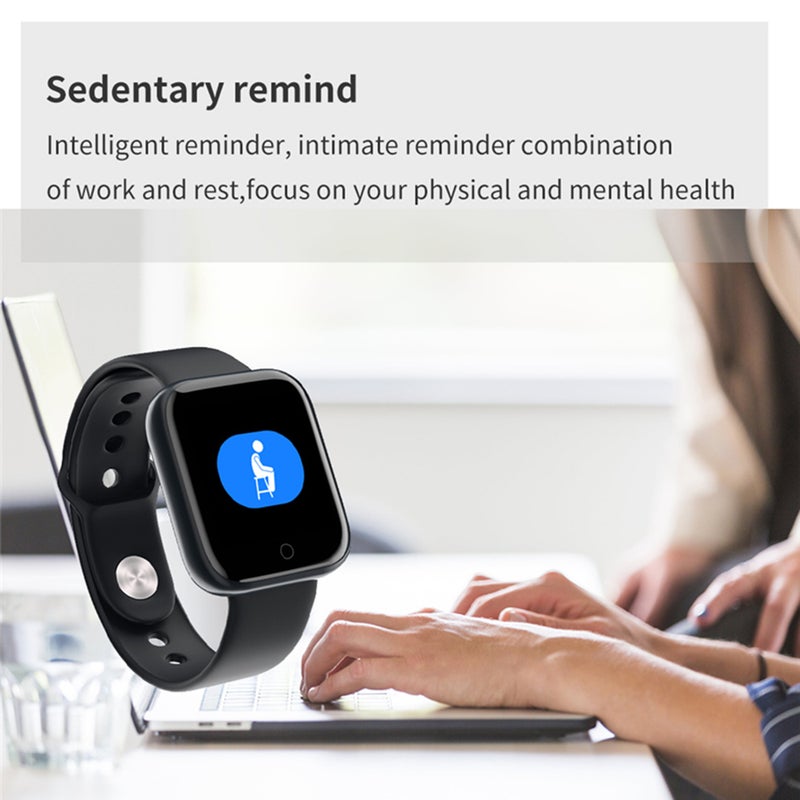 Square Face Smart Bracelet Fitness Tracker Black - Image 2
