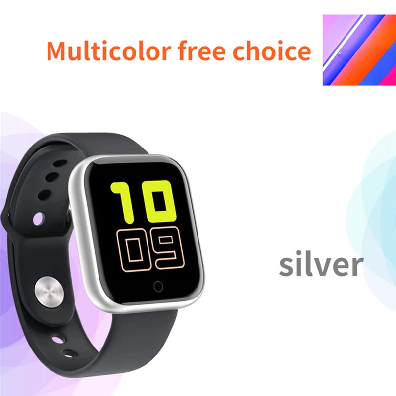 Square Face Smart Bracelet Fitness Tracker Black - Image 4