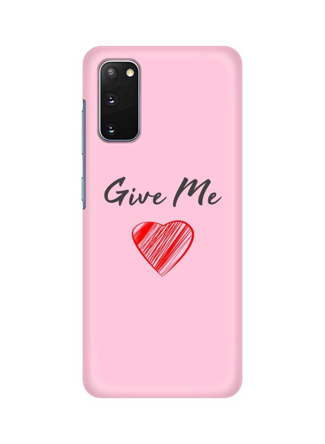 Stylizedd Snap Classic Series Give Me Love Printed Case Cover For Samsung Galaxy S20 Pink/Red/Black - Image 1