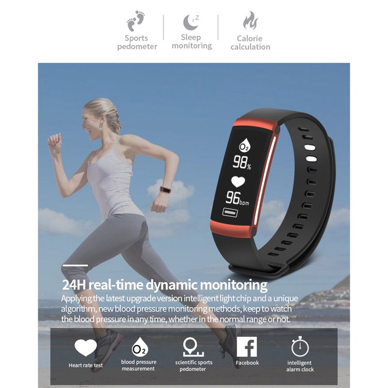 Fitness Tracker Smart Bracelet Black - Image 5