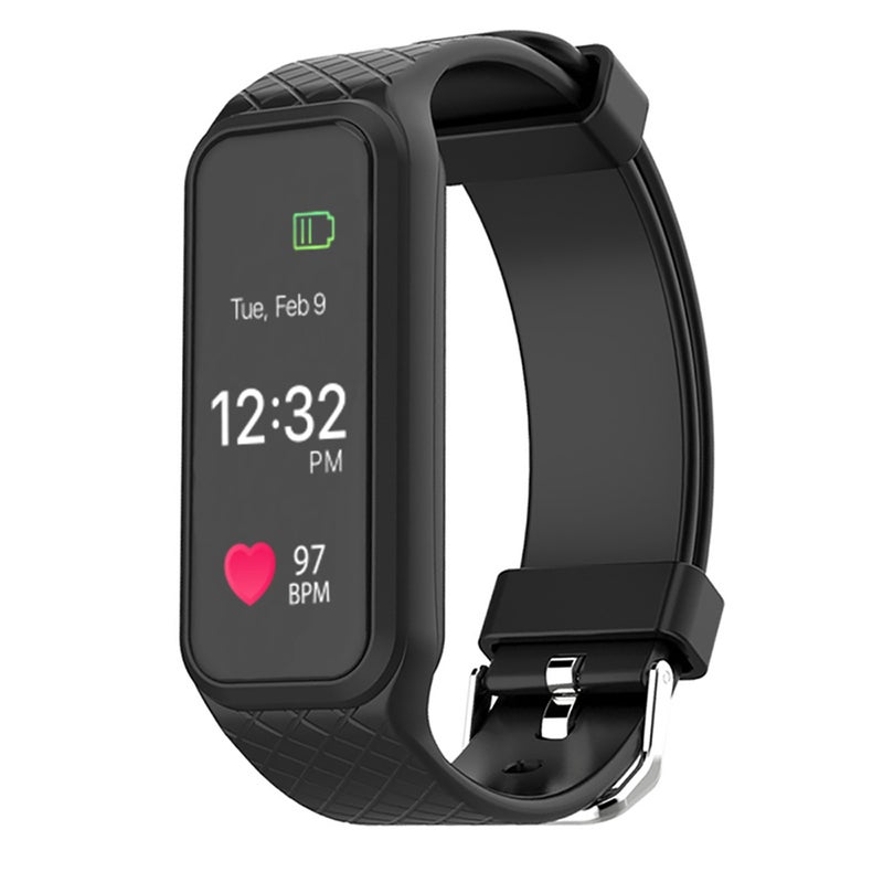 L38i Heart-Rate Smart Bluetooth Watch Black - Image 1