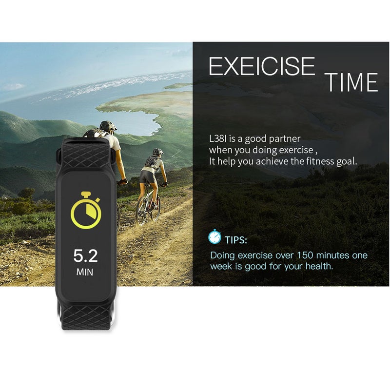 L38i Heart-Rate Smart Bluetooth Watch Black - Image 4