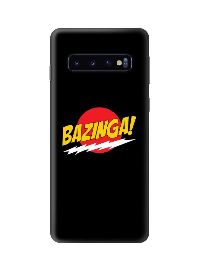 Stylizedd Snap Classic Series Bazinga Printed Case Cover For Samsung Galaxy S10 Black/Red/Yellow - Image 1