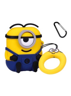 Minions Shaped Case Cover With Carabiner For Apple AirPods 1/2 Yellow/Blue/Black
