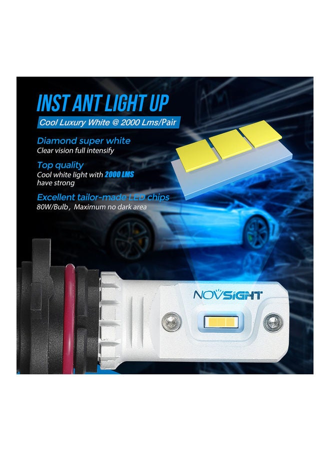 نوفسايت مصباح ضباب LED للسيارة من قطعتين - Image 5