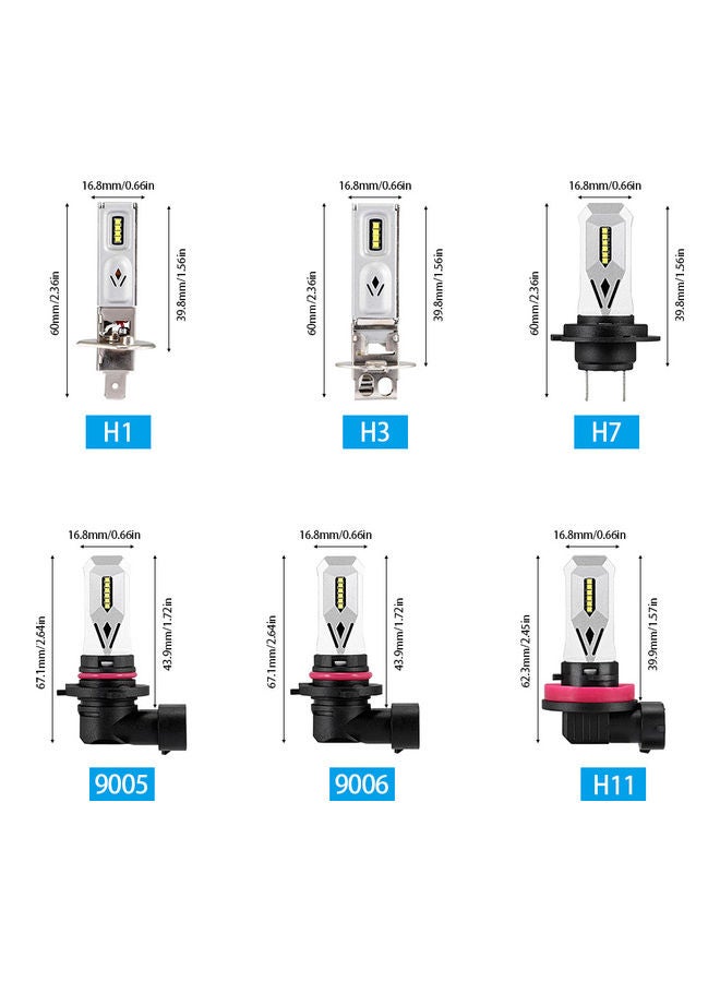 مصباح الضباب LED للسيارة - مجموعة من قطعتين - v1602180357/N40981715A_7