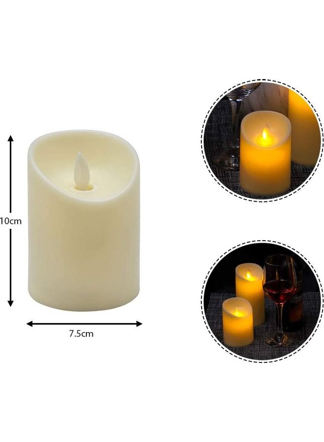 ياتاي شمعة صغيرة بإضاءة LED تعمل بالبطارية أبيض 7.5x10سم - Image 2