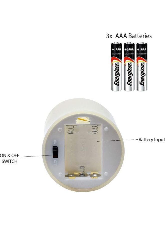 ياتاي شمعة صغيرة بإضاءة LED تعمل بالبطارية أبيض 7.5x10سم - Image 3