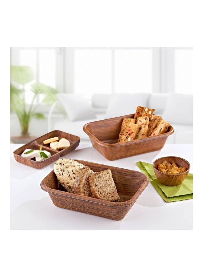 إيفيلين طبق طوكيو للوجبات الخفيفة بني 10x18.5x3.5سم - Image 2