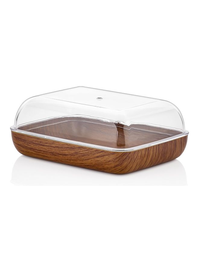 Multipurpose Box With Lid Brown/Clear 10.5x14x5.5cm - v1602182340/N41004607A_1