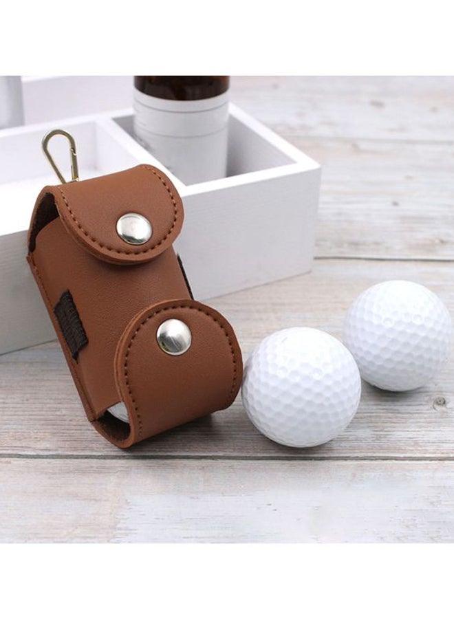 Generic Faux Leather Golf Ball Bag 9x4.5x9cm - Image 2