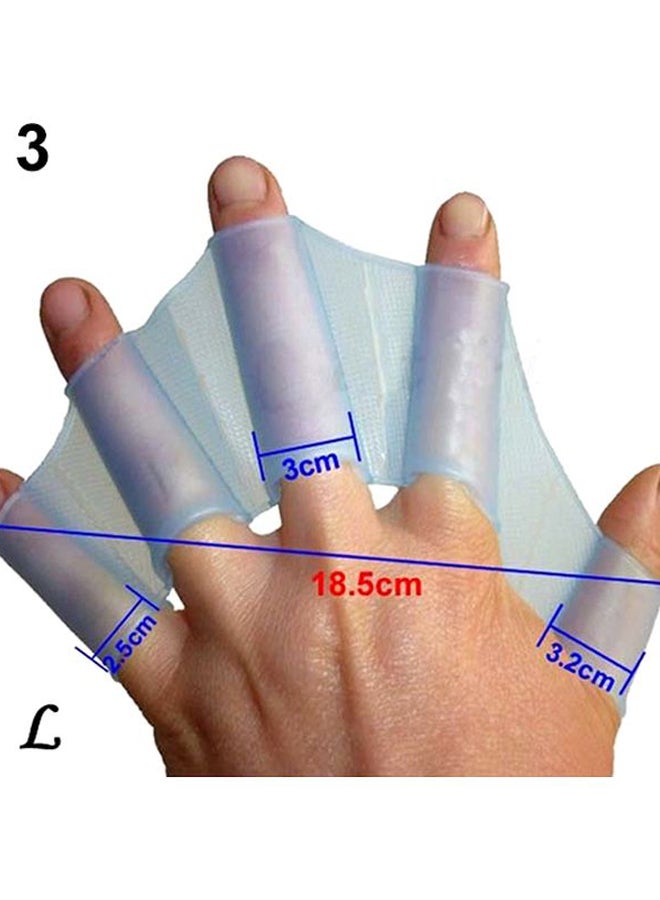 Generic Pair Of Silicone Swimming Finger Webbed Gloves 9.7x6.3x1.4cm - Image 4