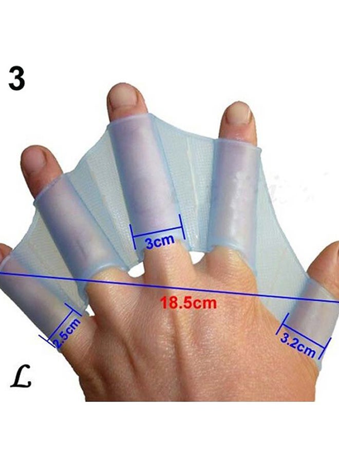 Generic Pair Of Silicone Swimming Finger Webbed Gloves S - Image 4