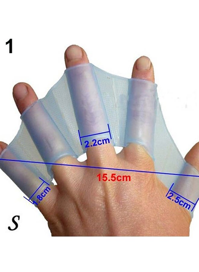 Generic Pair Of Silicone Swimming Finger Webbed Gloves 14.3x7x2.3cm - Image 3