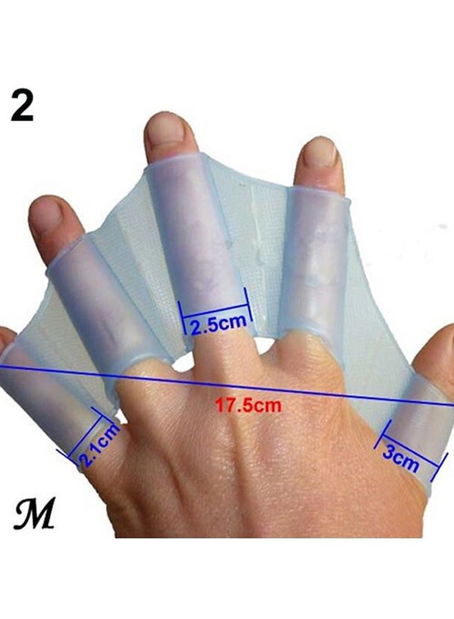 Generic Pair Of Silicone Swimming Finger Webbed Gloves 14.3x7x2.3cm - Image 4