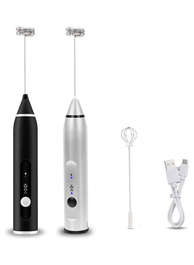 Generic Rechargeable Electric Egg Beater Milk Coffee Milk Bar Stirring Tea Baking Black  - Image 1