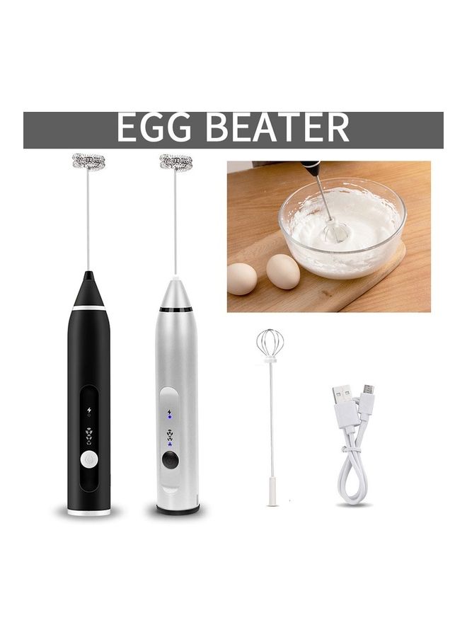 Generic Rechargeable Electric Egg Beater Milk Coffee Milk Bar Stirring Tea Baking Black  - Image 4