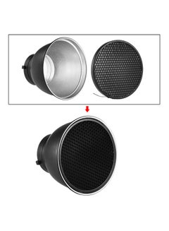 ANDOER Reflector Diffuser Lamp Shade With Dish 17.8cm Black/Silver  - Image 4