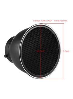 ANDOER Reflector Diffuser Lamp Shade With Dish 17.8cm Black/Silver  - Image 2