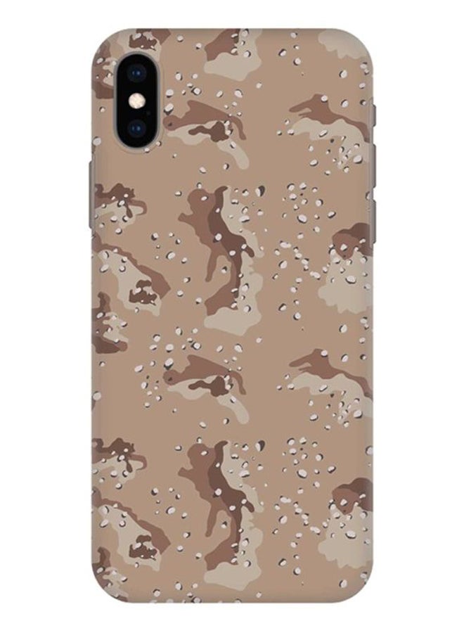 Desert Storm Camo Printed Protective Case Cover For Apple iPhone XS Max Beige