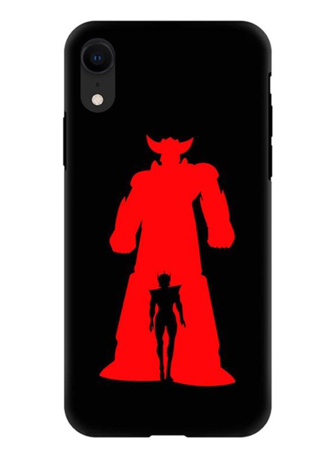 غطاء حماية واقٍ بطبعة مستوحاة من السلسلة الكرتونية "Grendizer" لهاتف أبل آيفون XR أسود/أحمر