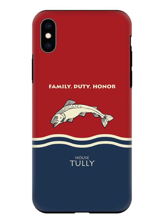 GOT House Tully Printed Protective Case Cover For Apple iPhone XS Max Red/Blue/White