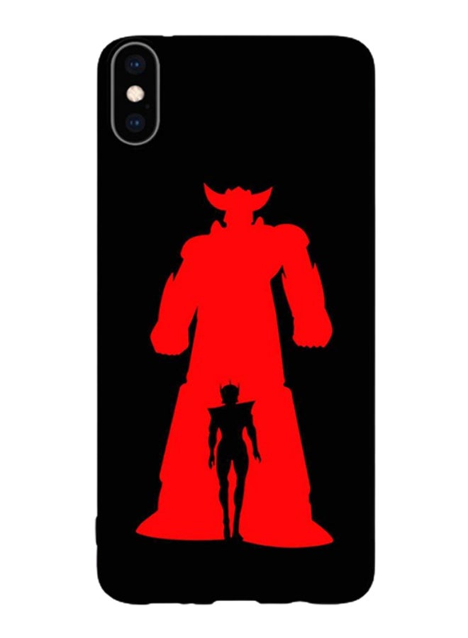 Grendizer Printed Protective Case Cover For Apple iPhone XS Max Black/Red
