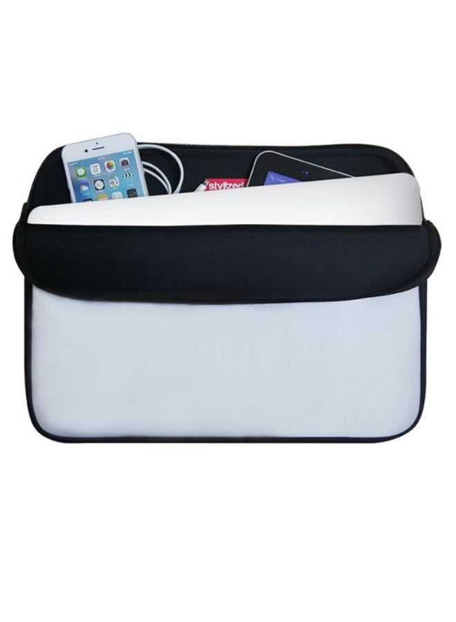 Stylizedd Pure Awesomeness Printed Premium Designer Sleeve With Strap For Laptop Pink/Black/White - Image 4