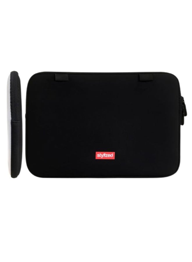 Stylizedd Pure Awesomeness Printed Premium Designer Sleeve With Strap For Laptop Pink/Black/White - Image 2