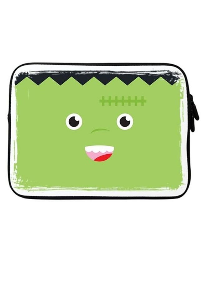 Stylizedd - Cute Frankie Premium Designer Sleeve With Strap For Laptop Green/White/Black - Image 1