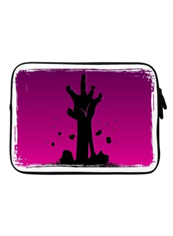 ستايلايزد حافظة لابتوب بحزام بتصميم مميز وطبعة يد ممدودة متعدد الألوان - Image 1