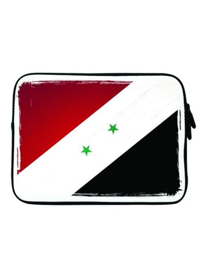 Stylizedd - Flag of Syria Printed Premium Designer Sleeve With Strap For Laptop Multicolour - Image 1