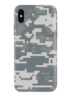 Digital Camo Printed Protective Case Cover For Apple iPhone X/XS Grey
