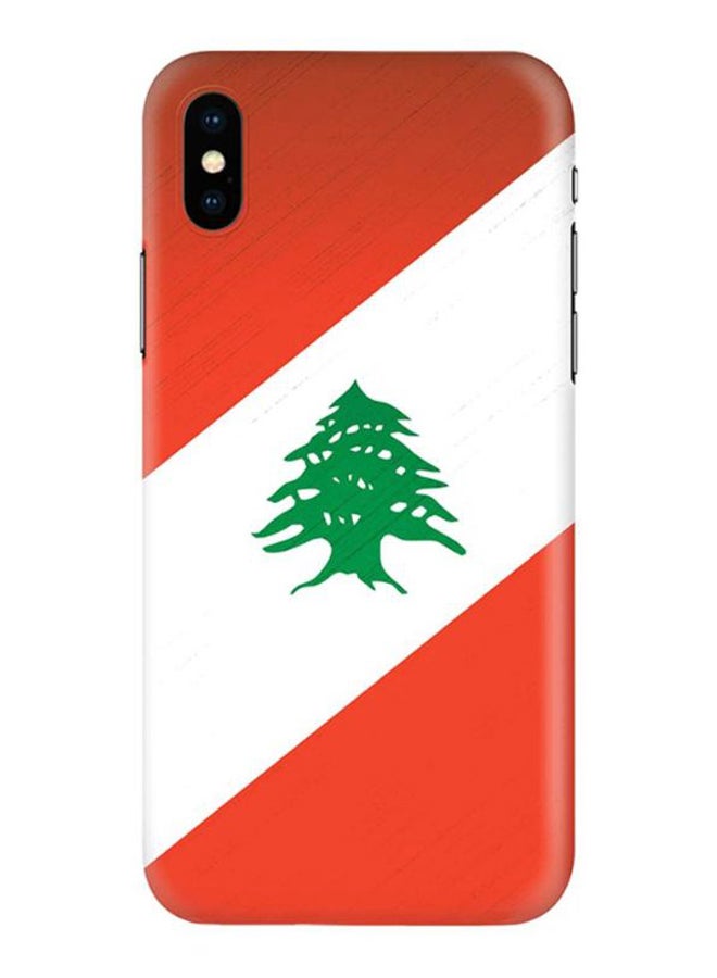 غطاء واقي مطبوع لعلم لبنان لهاتف آبل آيفون X/XS