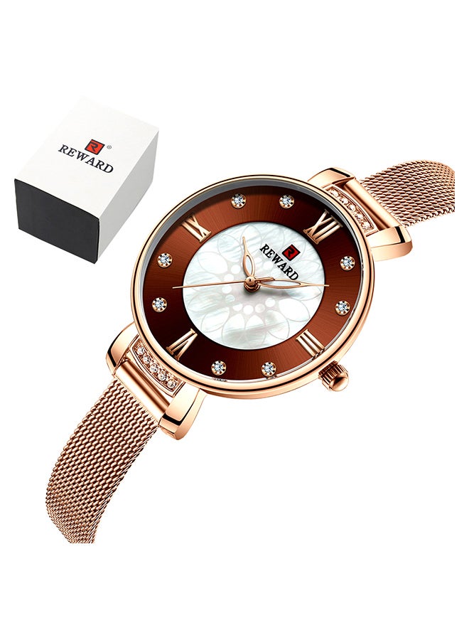 REWARD Women's Stainless Steel Analog Wrist Watch J4469K-KM - 42 mm - Rose Gold - Image 1