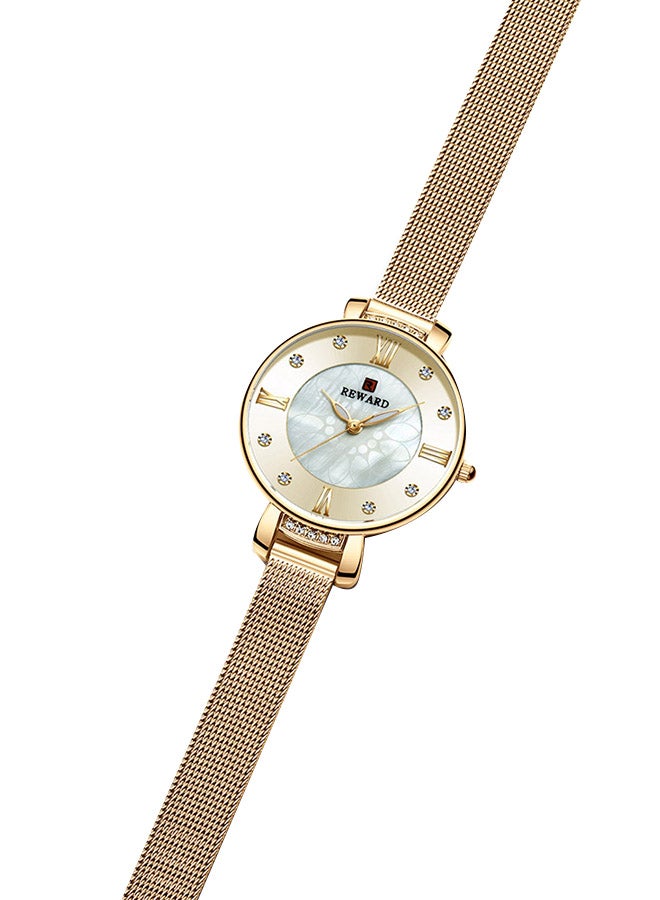 REWARD Women's Stainless Steel Analog Wrist Watch J4469G-KM - 42 mm - Gold - Image 3