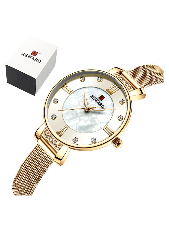 REWARD Women's Stainless Steel Analog Wrist Watch J4469G-KM - 42 mm - Gold - Image 1