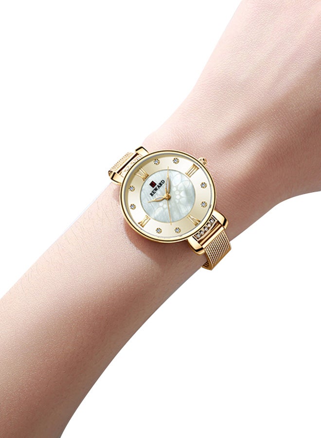 REWARD Women's Stainless Steel Analog Wrist Watch J4469G-KM - 42 mm - Gold - Image 2
