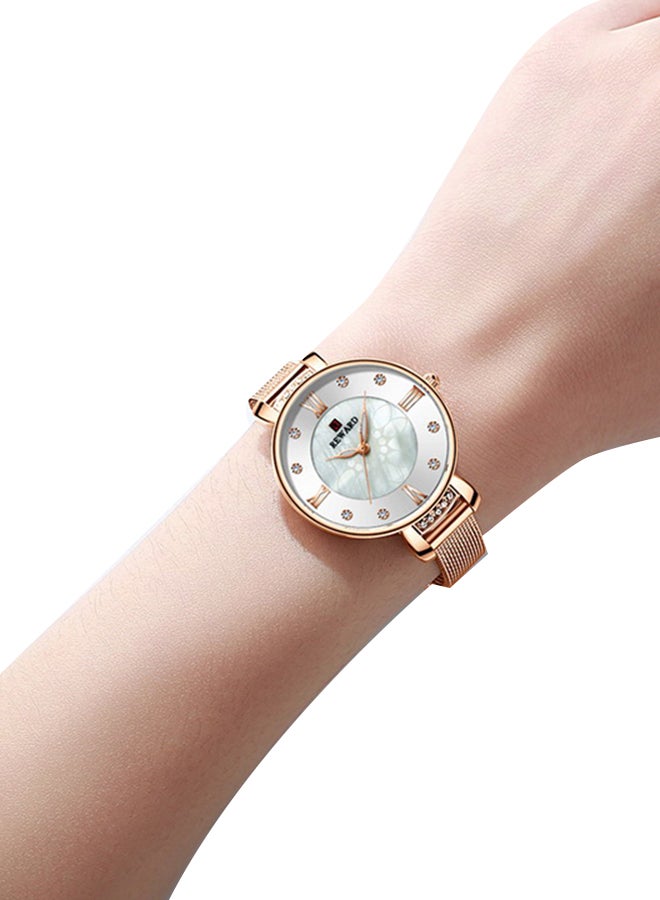 REWARD Women's Stainless Steel Analog Wrist Watch J4469W-KM - 42 mm - Rose Gold - Image 2