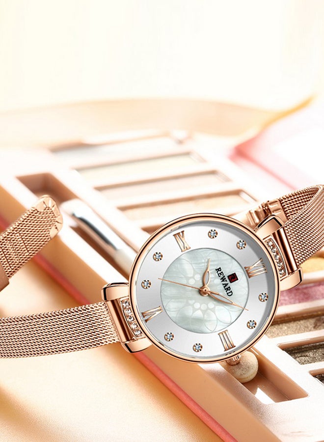 REWARD Women's Stainless Steel Analog Wrist Watch J4469W-KM - 42 mm - Rose Gold - Image 3