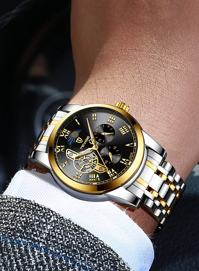 Tevise Men's Stainless Steel Wrist Watch J4261B-G-KM - 42 mm - Black  - Image 2