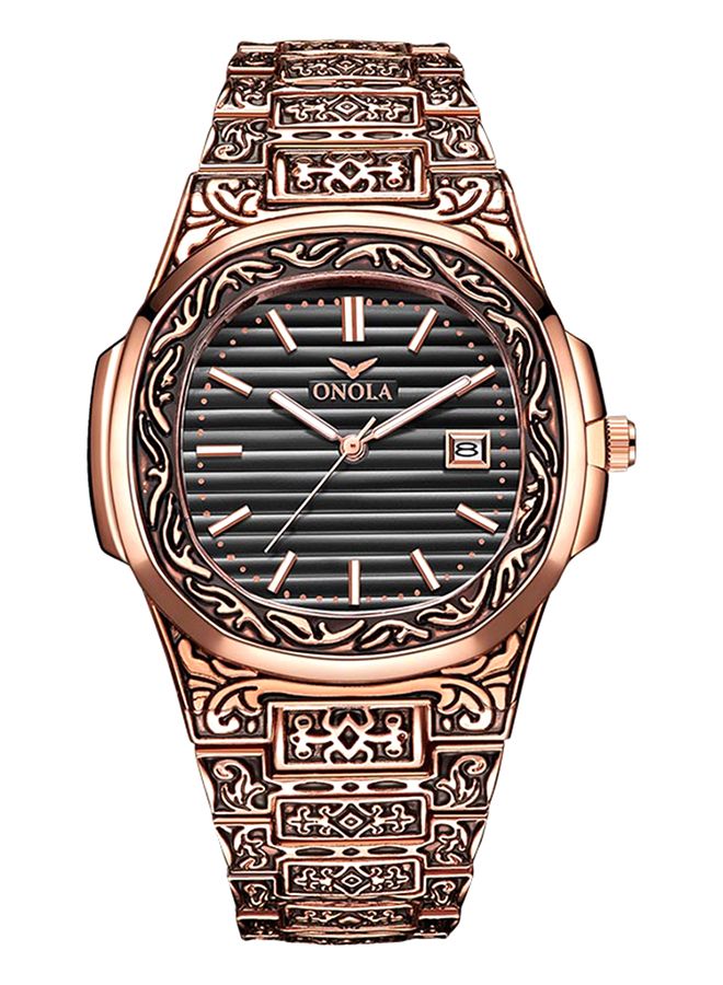 ONOLA - Men's Alloy Analog Wrist Watch J4227-6-KM - 42 mm - Rose Gold - Image 1