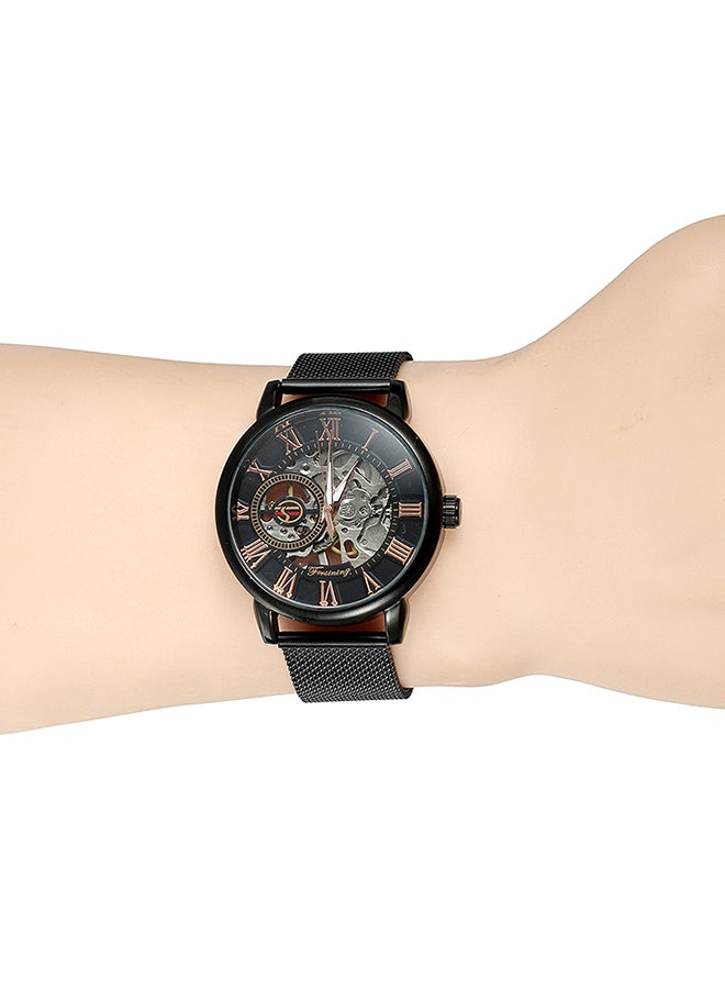 FORSINING Men's Stainless Steel Chronograph Watch J3817B-1-KM - 42 mm - Black - Image 3