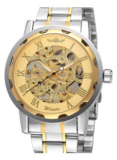 Winner Men's Stainless Steel Wrist Watch J3816S-2-KM - 42 mm - Silver/Gold  - Image 1