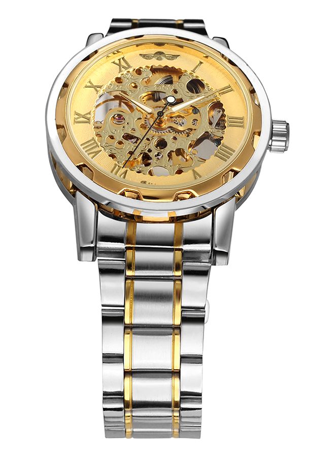 وينر ساعة يد من الستانلس ستيل طراز J3816S-2-KM - مقاس 42 مم - فضي/ذهبي للرجال - Image 2