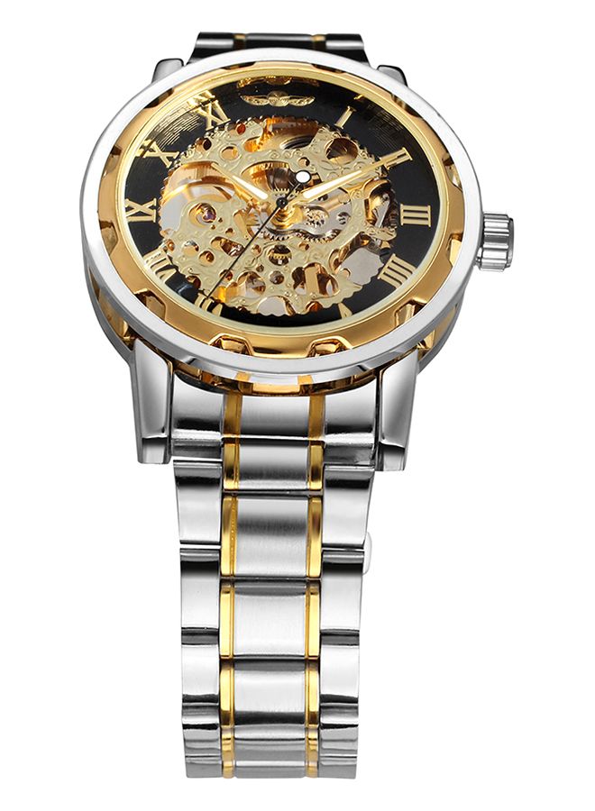 وينر ساعة يد من الستانلس ستيل طراز J3816S-1-KM - 42 مم - فضي/ذهبي للرجال - Image 2