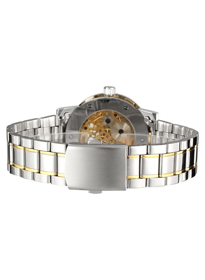 وينر ساعة يد من الستانلس ستيل طراز J3816S-2-KM - مقاس 42 مم - فضي/ذهبي للرجال - Image 3