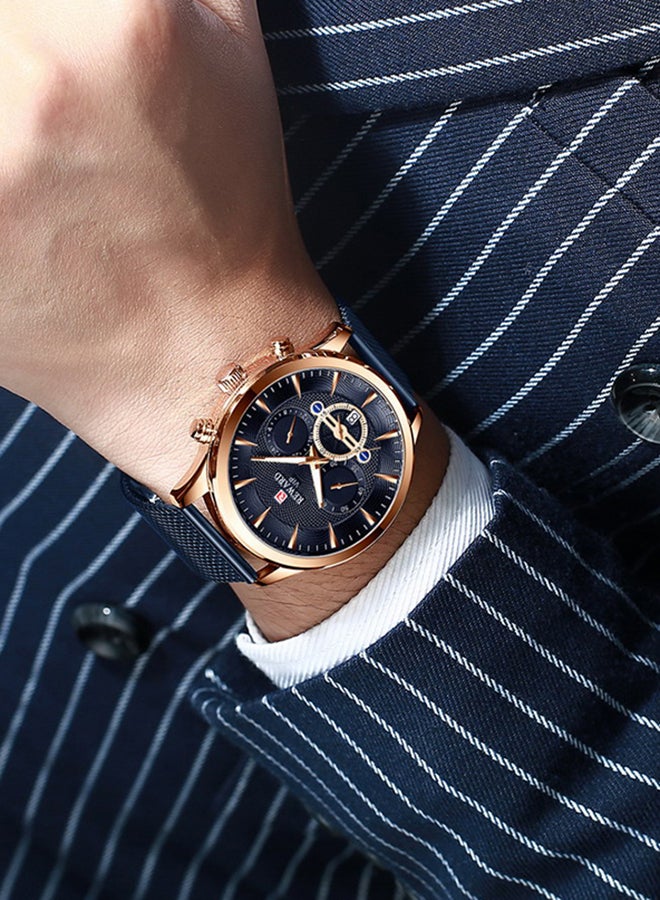 REWARD Men's Quartz Movement Stainless Steel Strap Time & Calendar Display Fashion Wrist Watch For Men - Image 3