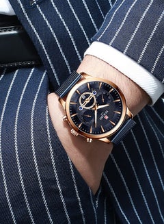 REWARD Quartz Movement Stainless Steel Strap Time & Calendar Display Fashion Wrist Watch For Men  - Image 2
