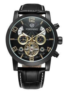 Generic Men's Waterproof Leather Analog Watch J3820B-1-KM  - Image 1